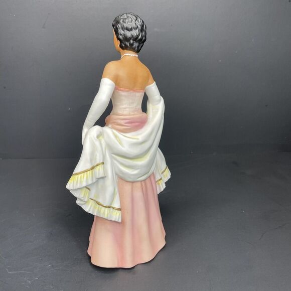 Vtg Home Interior Homco Lady Crystal Victorian Ladies Figurine #1435 Ball‎ Gown - Picture 5 of 8